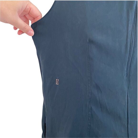 Kit Ace XL Ryder Sleeveless Silk Dress Blue NO SIZE BRAND TAG Short High Neck - Picture 9 of 11